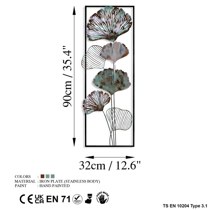 Wallity Fig 3 Accesorio Decorativo de Pared de Metal Multicolor